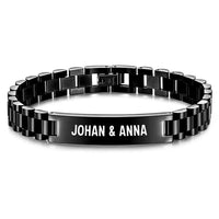 Gliederarmband mit Gravur an meinen lieben Mann