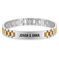 Gliederarmband mit Gravur an meinen lieben Mann