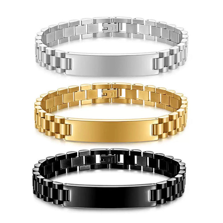 Gliederarmband mit Gravur an meinen lieben Mann