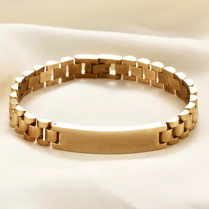 Gliederarmband mit Gravur an meinen lieben Mann