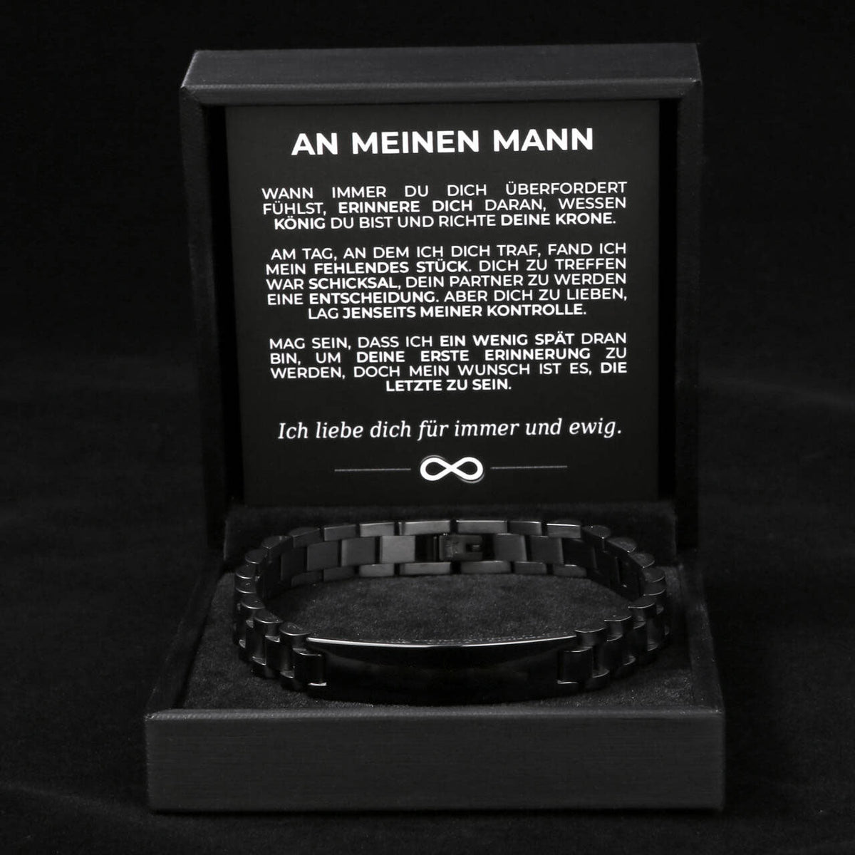 Gliederarmband mit Gravur an meinen lieben Mann - Liebesketten