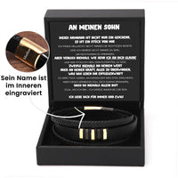 Gliederarmband mit Gravur an meinen lieben Sohn