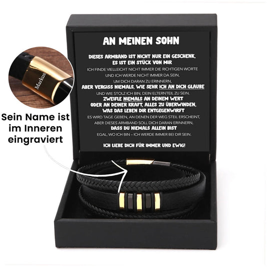 Gliederarmband mit Gravur an meinen lieben Sohn - Liebesketten