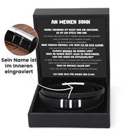 Gliederarmband mit Gravur an meinen lieben Sohn