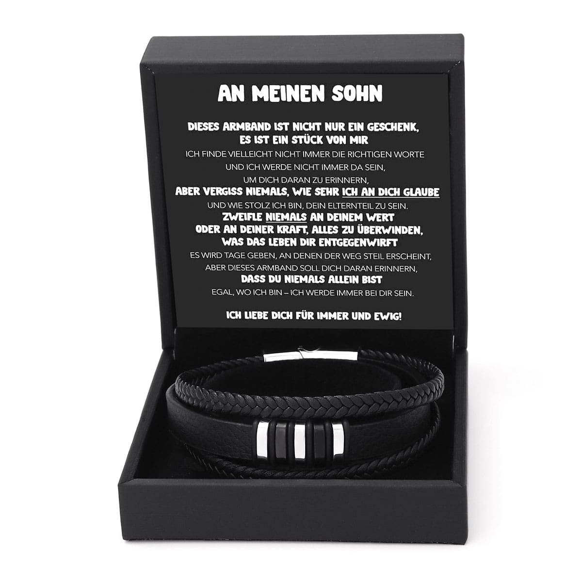 Gliederarmband mit Gravur an meinen lieben Sohn - Liebesketten