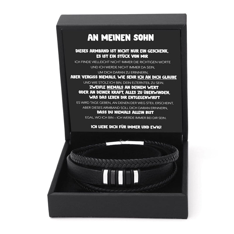 Gliederarmband mit Gravur an meinen lieben Sohn