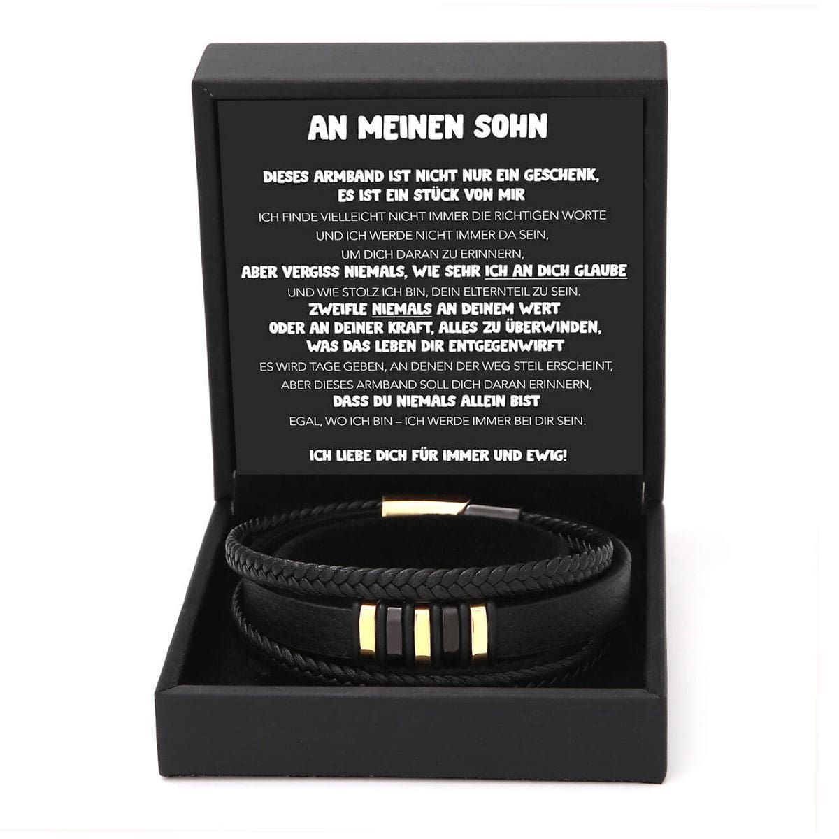 Gliederarmband mit Gravur an meinen lieben Sohn - Liebesketten