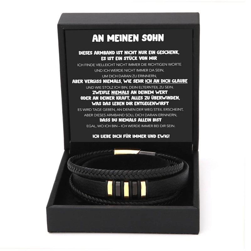 Gliederarmband mit Gravur an meinen lieben Sohn