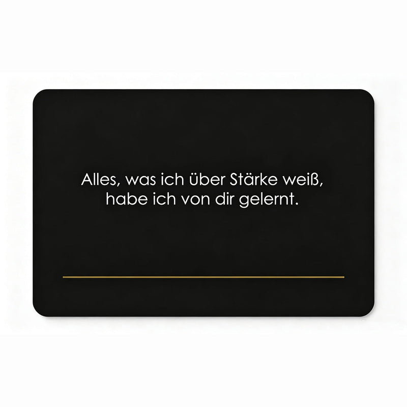 Gravierte Metallkarte mit Namen für die Brieftasche