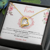 Halskette mit besonderer Karte an meine liebe Frau