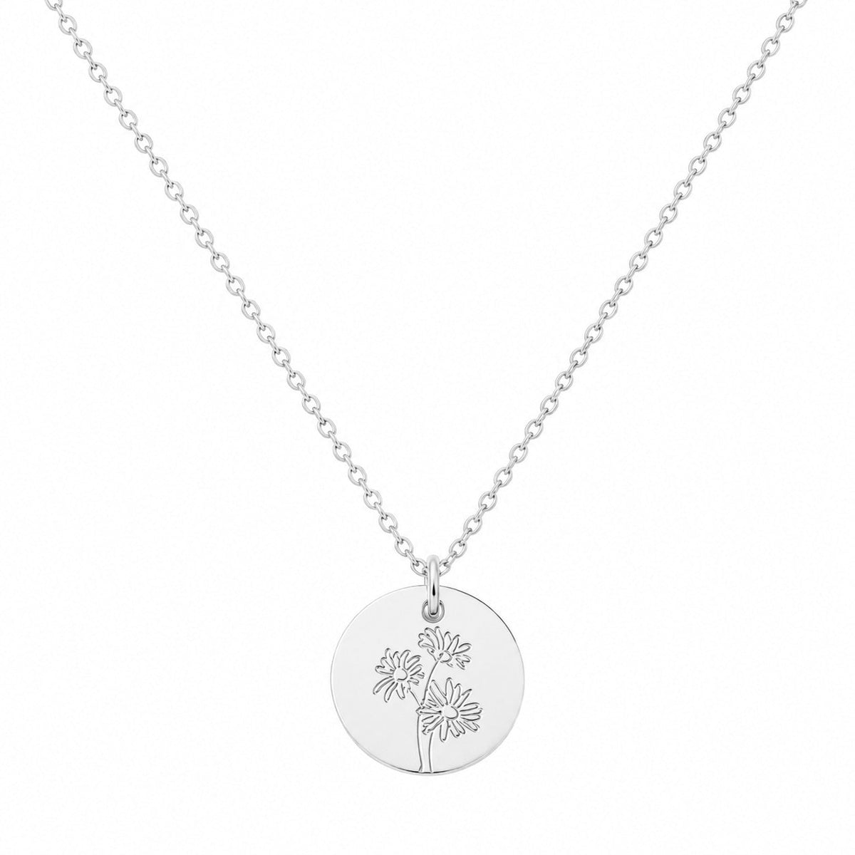 Halskette mit deiner Geburtsblume und Namensgravur - Liebesketten