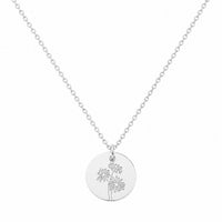 Halskette mit deiner Geburtsblume und Namensgravur