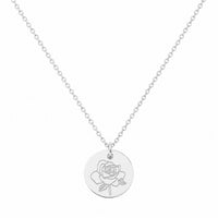 Halskette mit deiner Geburtsblume und Namensgravur