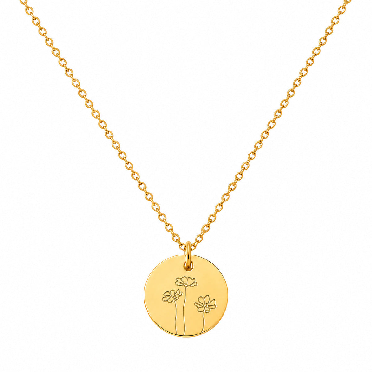 Halskette mit deiner Geburtsblume und Namensgravur - Liebesketten