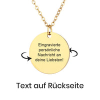 Halskette mit Foto-Gravur auf rundem Anhänger