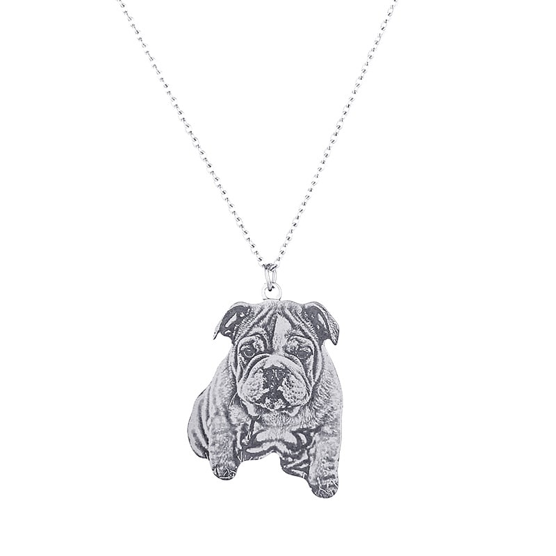 Halskette mit gravierter Silhouette deines Hundes - Liebesketten