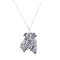Halskette mit gravierter Silhouette deines Hundes