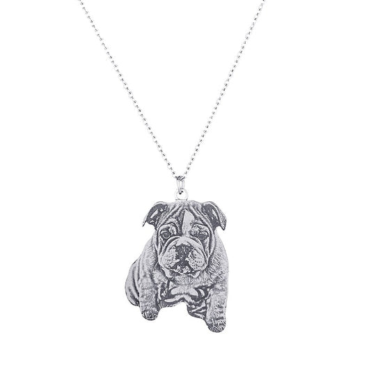 Halskette mit gravierter Silhouette deines Hundes - Liebesketten