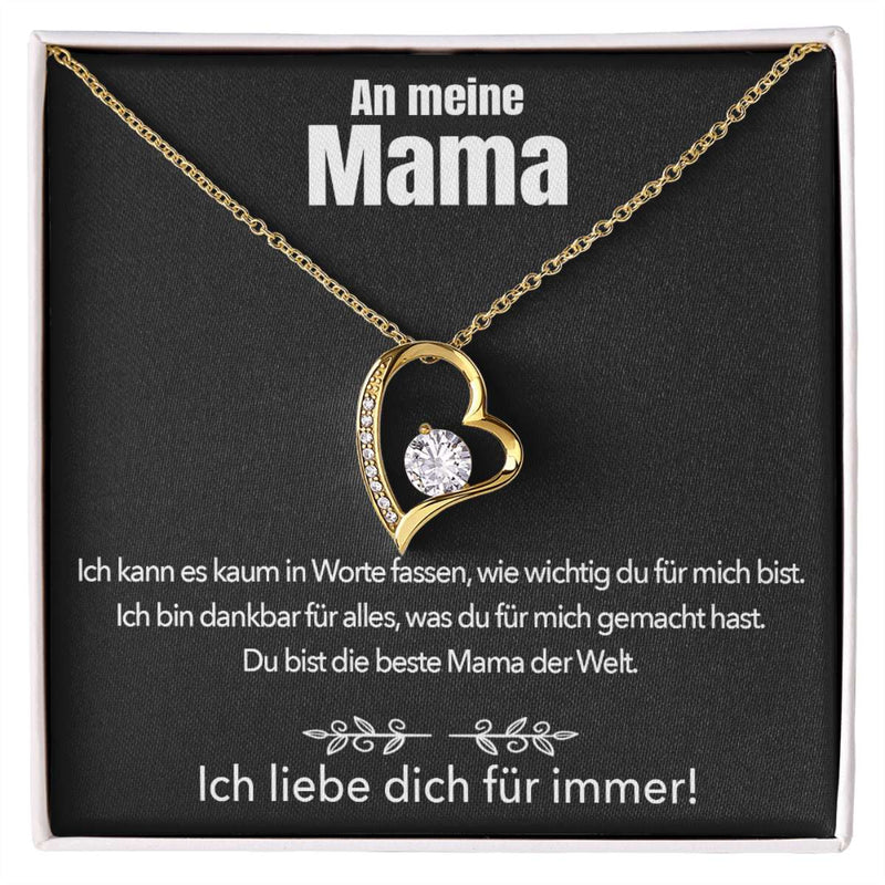 Halskette mit Karte an meine Mama für immer und ewig
