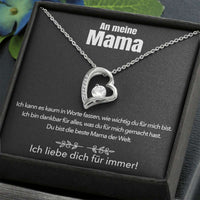 Halskette mit Karte an meine Mama für immer und ewig
