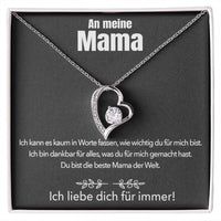 Halskette mit Karte an meine Mama für immer und ewig