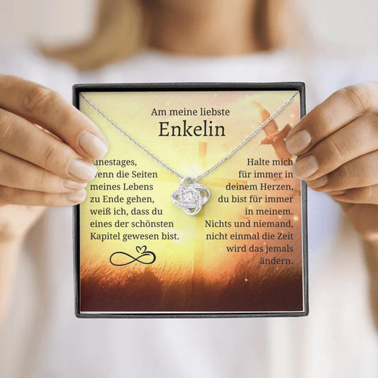 Halskette mit Karte Eines Tages an die Enkelin - Liebesketten