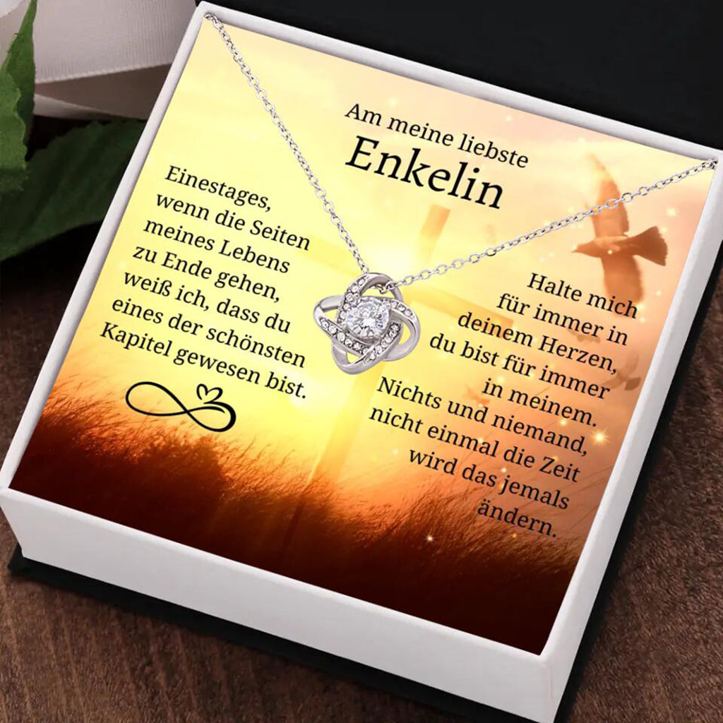 Halskette mit Karte Eines Tages an die Enkelin - Liebesketten