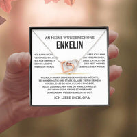 Halskette mit Versprechen-Karte an die Enkelin