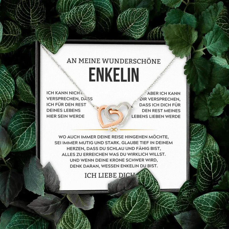 Halskette mit Versprechen-Karte an die Enkelin