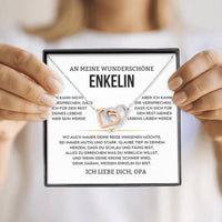 Halskette mit Versprechen-Karte an die Enkelin