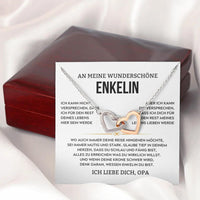 Halskette mit Versprechen-Karte an die Enkelin
