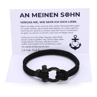 Handseil-Armband mit Gravur an meinen lieben Sohn
