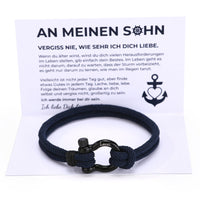 Handseil-Armband mit Gravur an meinen lieben Sohn