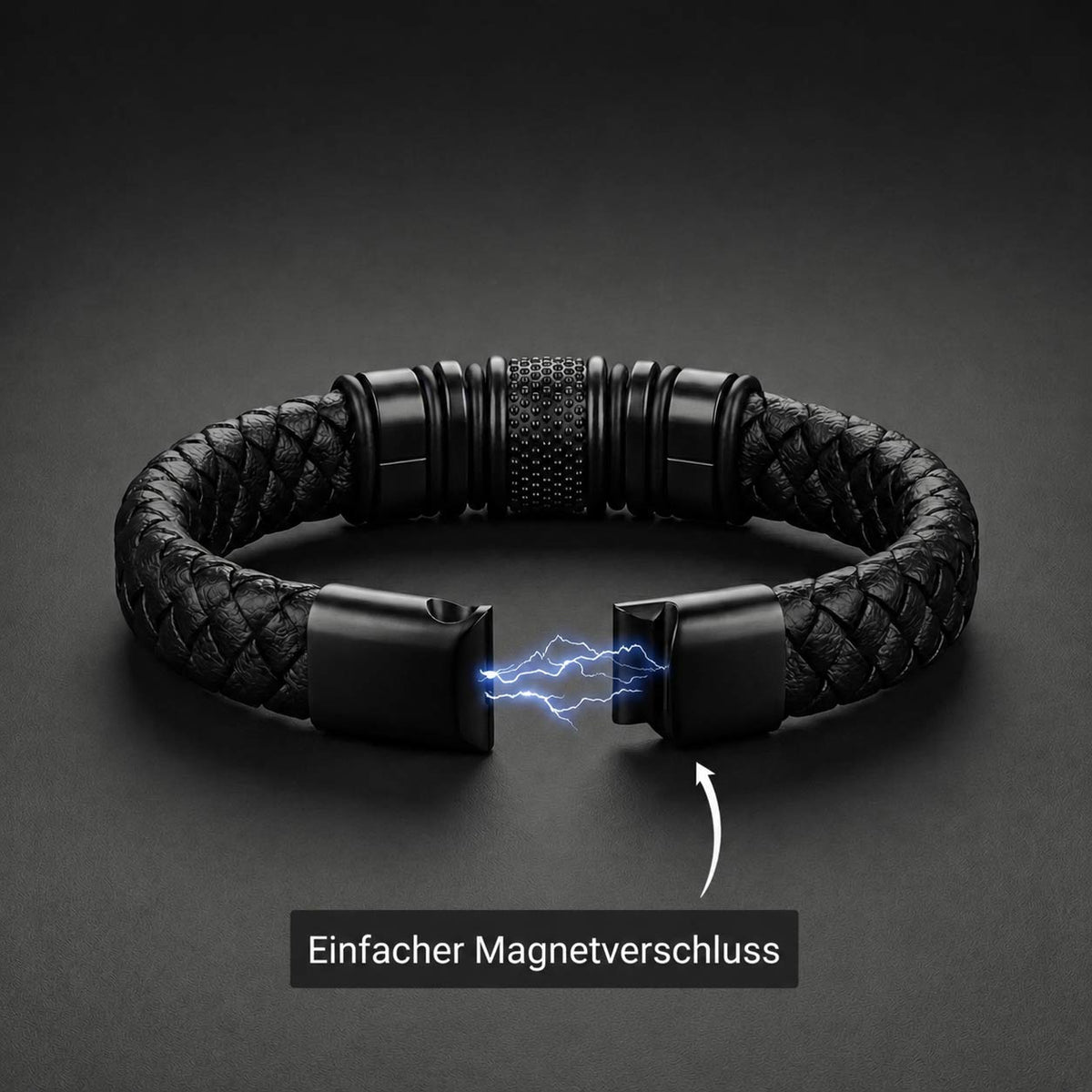 Herren-Armband mit gravierten Namensbeads aus Leder - Liebesketten