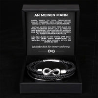 Herren-Lederarmband mit Gravur an meinen Mann