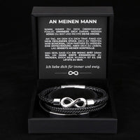 Herren-Lederarmband mit Gravur an meinen Mann