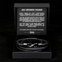 Herren-Lederarmband mit Gravur an meinen Mann