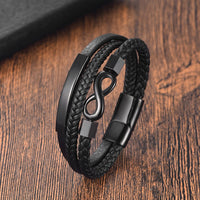 Herren-Lederarmband mit Gravur an meinen Mann