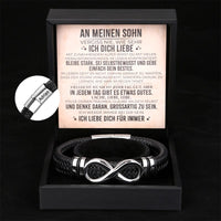 Herren-Lederarmband mit Gravur an meinen Sohn