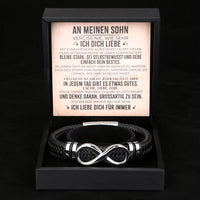 Herren-Lederarmband mit Gravur an meinen Sohn