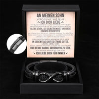Herren-Lederarmband mit Gravur an meinen Sohn