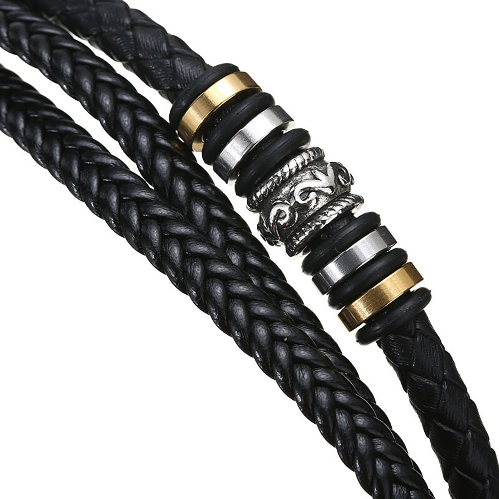Herren-Lederarmband mit Karte an meinen lieben Sohn - Liebesketten