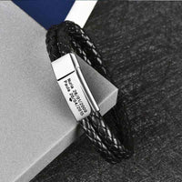 Herren-Lederarmband mit Spruch für Papa oder Opa