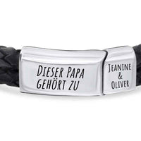 Herren-Lederarmband mit Spruch für Papa oder Opa