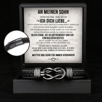 Herren-Lederarmband mit Unendlichkeit für den Sohn