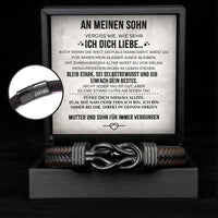 Herren-Lederarmband mit Unendlichkeit für den Sohn