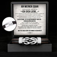 Herren-Lederarmband mit Unendlichkeit für den Sohn