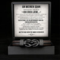 Herren-Lederarmband mit Unendlichkeit für den Sohn