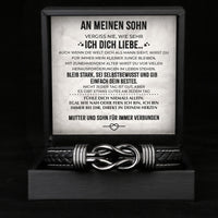 Herren-Lederarmband mit Unendlichkeit für den Sohn