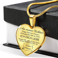 Herz-Halskette an die Tochter Glaube an dich selbst